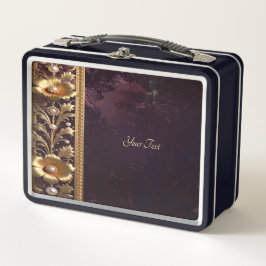 Gouden bloemversiering Lunchbox