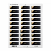 Gouden Bloemversiering Retouradreslabel Etiket (Full Sheet)