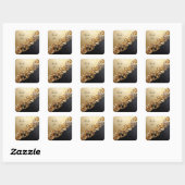 Gouden Bloemversiering Sticker (Vel)