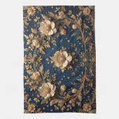 Gouden Bloemversiering Theedoek (Verticaal)