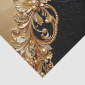 Gouden Bloemversiering Tissuepapier (Detail)