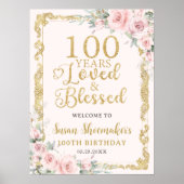 gouden bloesem 100 jaar geliefd gezegend poster (Voorkant)