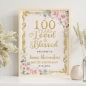  gouden bloesem 100 jaar geliefd gezegend poster