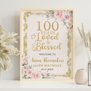 gouden bloesem 100 jaar geliefd gezegend poster