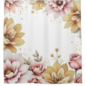 Gouden Bloesem Bries Gordijn voor Douche (Voorkant)