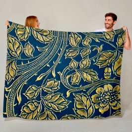 Gouden Bloesem Elegantie Fleece Deken