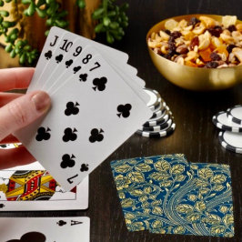 Gouden Bloesem Elegantie Pokerkaarten