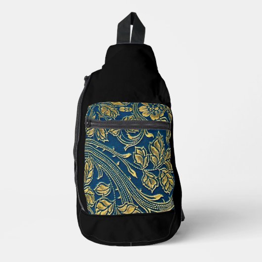 Gouden Bloesem Elegantie Sling Bag (Voorkant)