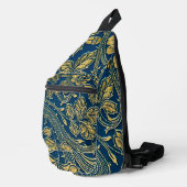 Gouden Bloesem Elegantie Sling Bag (Rechterhoek)