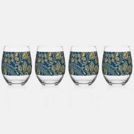 Gouden Bloesem Elegantie Wijnglas Zonder Voet