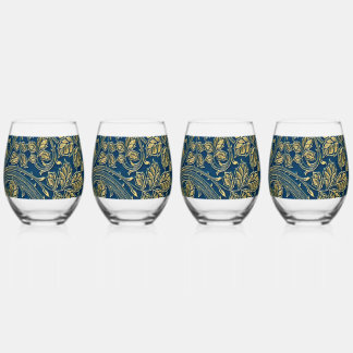 Gouden Bloesem Elegantie  Wijnglas Zonder Voet