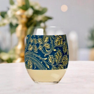 Gouden Bloesem Elegantie  Wijnglas Zonder Voet