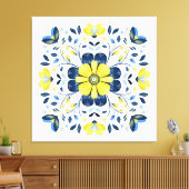 Gouden Bloesem Harmonie Canvas Afdruk (Insitu (Woonkamer))