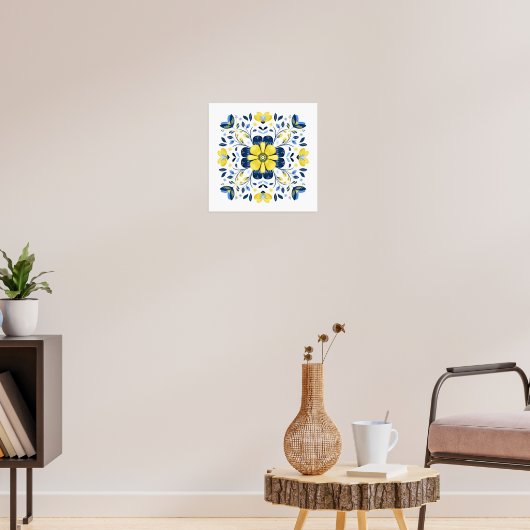Gouden Bloesem Harmonie Poster (Woonkamer 3)