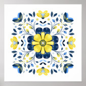Gouden Bloesem Harmonie Poster (Voorkant)