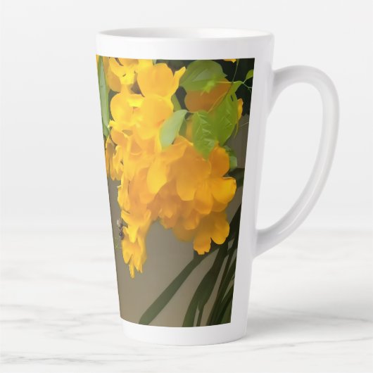 Gouden Bloesem Schoonheid Latte Mok (Rechts)