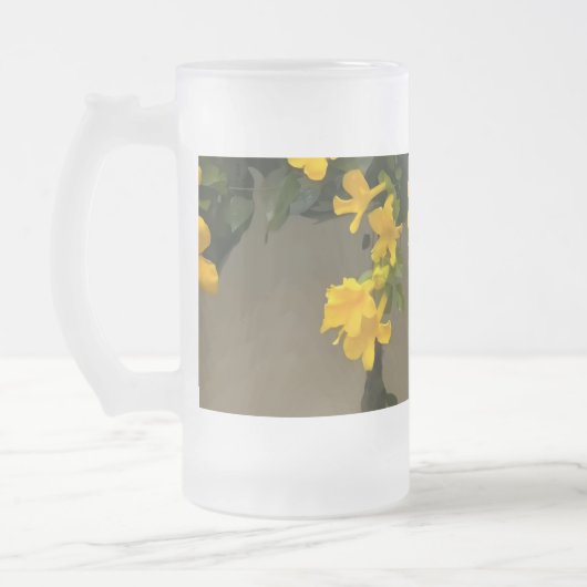 Gouden Bloesem Schoonheid Matglas Bierpul (Links)