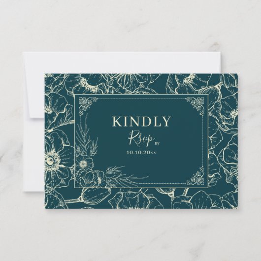 Gouden Bloesem Twee 2 Maaltijdkeuze Trouw RSVP Kaa (Achterkant)