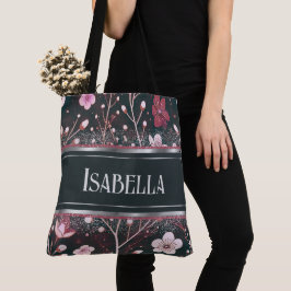 Gouden Bloesems: Delicate Bloemensymfonie Tote Bag