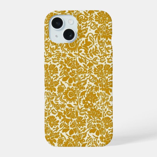 Gouden Bloesems iPhone 15 Case (Achterkant)