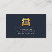 Gouden blokken voor het vervoer van vrachtwagens visitekaartje (Achterkant)