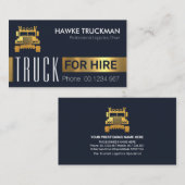 Gouden blokken voor het vervoer van vrachtwagens visitekaartje (Voorkant / Achterkant)