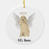 Gouden Blonde Cocker Spaniel Sympathie Herdenking Keramisch Ornament (Achterkant)