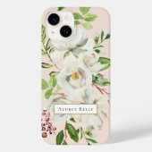 Gouden Blooms Custom Monogram | Blozen Case-Mate iPhone Case (Achterkant)