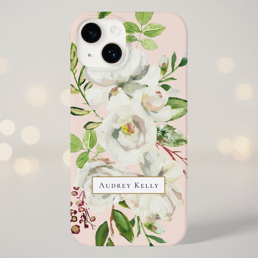 Gouden Blooms Custom Monogram | Blozen Case-Mate iPhone Case