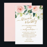 Gouden blos bloemenbrunch en bubbelig Vrijgezellen Kaart<br><div class="desc">modernere gridal-doucheruimten in de Little Bayleigh Store!</div>