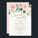 Gouden blos bloemenbrunch en bubbelig Vrijgezellen Kaart<br><div class="desc">modernere gridal-doucheruimten in de Little Bayleigh Store!</div>