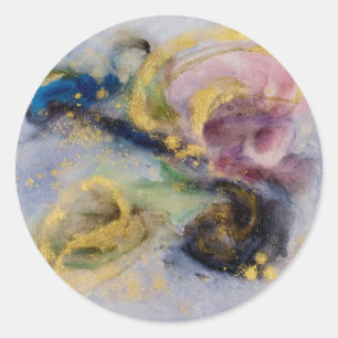 Gouden blos droom ronde sticker
