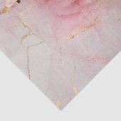 Gouden Blos Roze Vogels Baby Shower Tissuepapier (Detail)