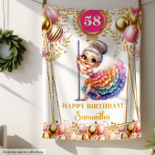 Gouden Blush Aangepaste Naam Grappig Oma Deken