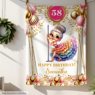 Gouden Blush Aangepaste Naam Grappig Oma Deken