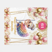 Gouden Blush Aangepaste Naam Grappige Oma Deken (Voorkant (Horizontaal))
