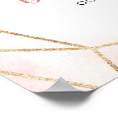 Gouden Blush Ballerina Tutu Baby shower Welkomstbo Poster (Hoek)