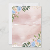 Gouden Blush Bloemen Geometrisch Modern Vrijgezell Kaart (Achterkant)