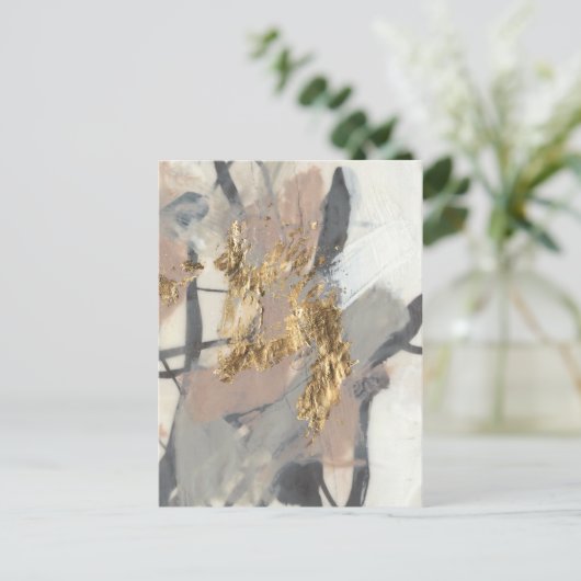 gouden blush briefkaart (Staand voorkant)