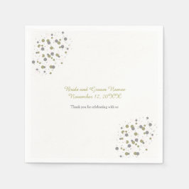 Gouden Blush Confetti Stippen Servet