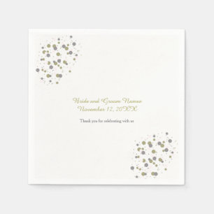 Gouden Blush Confetti Stippen Servet