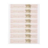 Gouden blush elegante kant bruiloft retour adres (Vel)