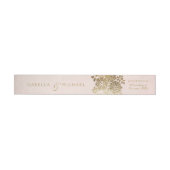Gouden blush elegante kant bruiloft retour adres (Individueel)