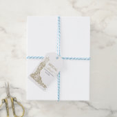 Gouden Blush Jurk Bruidsdouche Cadeaulabel (Met Touw)