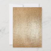 Gouden Blush Make-up Ogen Glitter 16e bruids Kaart (Achterkant)