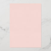 Gouden Blush Roze Bloem Vlinder Tiara Quinceanera Folie Uitnodiging (Achterkant)