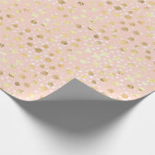 Gouden Blush Roze Dierenprint Cadeaupapier (Hoek)