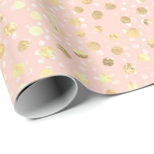Gouden Blush Roze Dierenprint Cadeaupapier