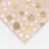 Gouden Blush Roze Dierenprint Fleece Deken (Hoek)