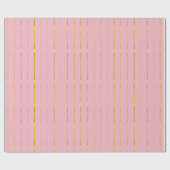 Gouden Blush Roze Glam Gouden Strepen Modern Gift Cadeaupapier (Vlak)